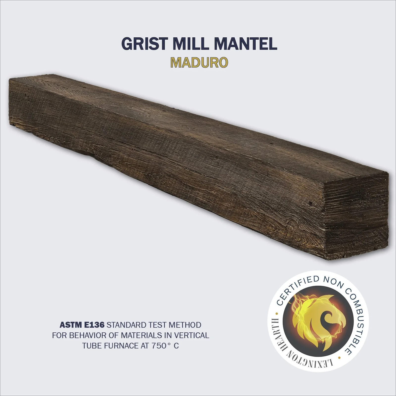 Grist Mill Non Combustible Rustic Mantel — Lexington Hearth